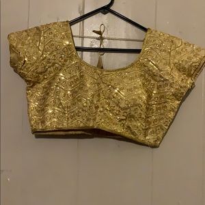 Golden Blouse/ Indian Wear